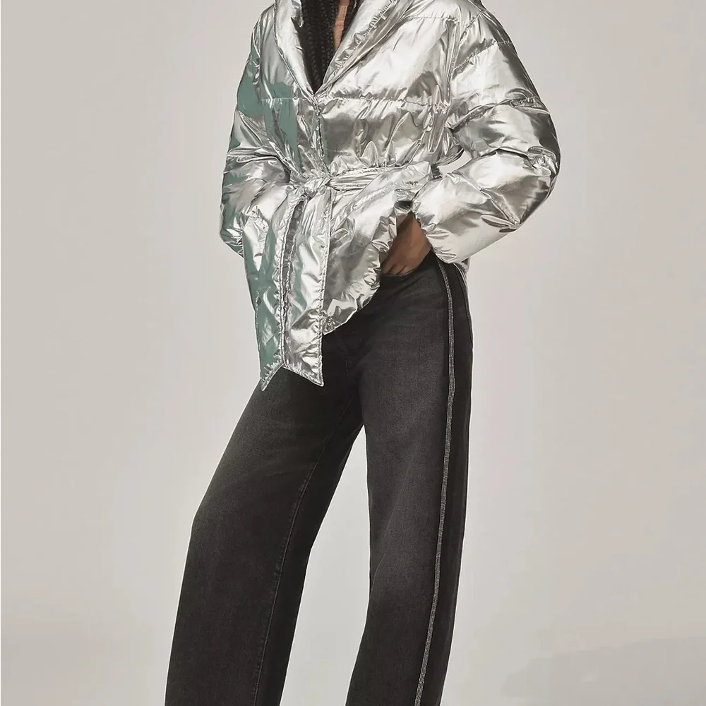 Endless Rose Metallic Puffer Coat Size S New Without Tags Size S